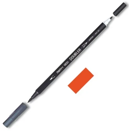 MARVY FIRÇA KALEM BRUSH PEN ÇİFT UÇLU 1800-049 VERNILLION