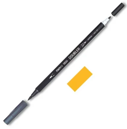 MARVY FIRÇA KALEM BRUSH PEN ÇİFT UÇLU 1800-043 BRILLIANT YELLOW