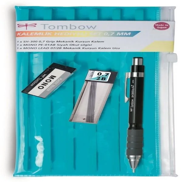 TOMBOW VERSATİL KALEM SH-300 GRIP OKUL SETİ KALEMLİKLİ 0.7 SİYAH T-SH-GR11 R7.K1