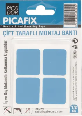 PICADOR ÇİFT TARAFLI MONTAJ BANDI KARE MAVİ KÖPÜK KC006