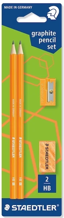 STAEDTLER KALEM SETİ HB NEON 2 KALEM + KALEMTIRAŞ + SİLGİ BLS. 180FSBK2P2