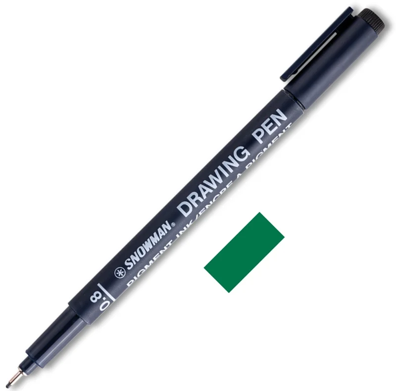 SNOWMAN ÇİZİM KALEMİ DRAWING 0.8 YEŞİL 700D