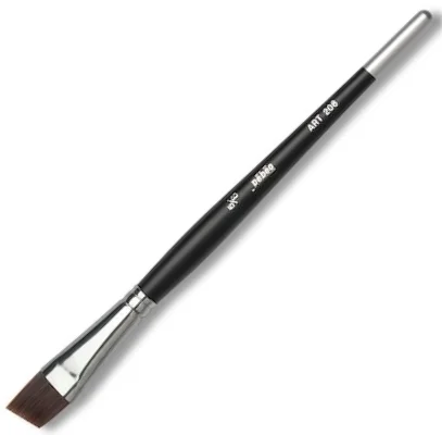 PEBEO FIRÇA YAN KESİK 208 SERİSİ SİYAH SENTETİK KIL KISA SAP NO:5/8 208 5/8