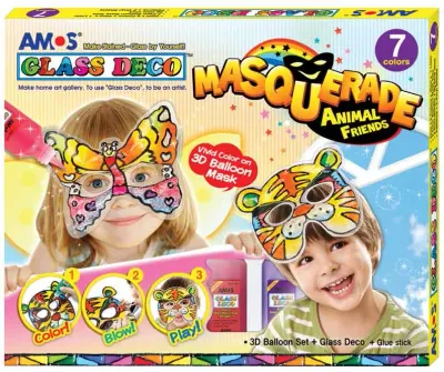 AMOS CAM BOYAMA SETİ 6 LI + 2 MASKE KORSANLAR GD22P7R-MA
