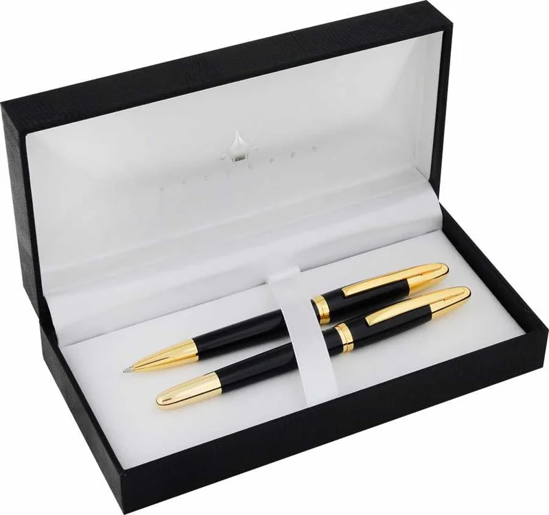 STEELPEN DOLMA KALEM+TÜKENMEZ KALEM SET VENÜS SERİSİ SİYAH GOLD 170