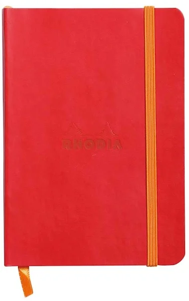 RHODIA DEFTER RHODIARAMA YUMUŞAK DERİ KAPAK ELASTİK BANTLI A6 90 GR 72 YP DOT POPPI RY117363