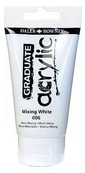 DALER ROWNEY AKRİLİK BOYA GRADUATE SERİSİ 120 ML MIXING WHITE 123120006
