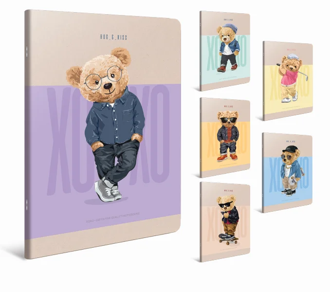 GIPTA DEFTER XOXO A6 TEL DİKİŞ KARTON KAPAK 60 YP. ÇİZGİLİ 6589
