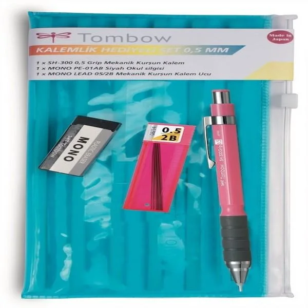TOMBOW VERSATİL KALEM SH-300 GRIP OKUL SETİ KALEMLİKLİ 0.5 PEMBE T-SH-GR81 R5.K1