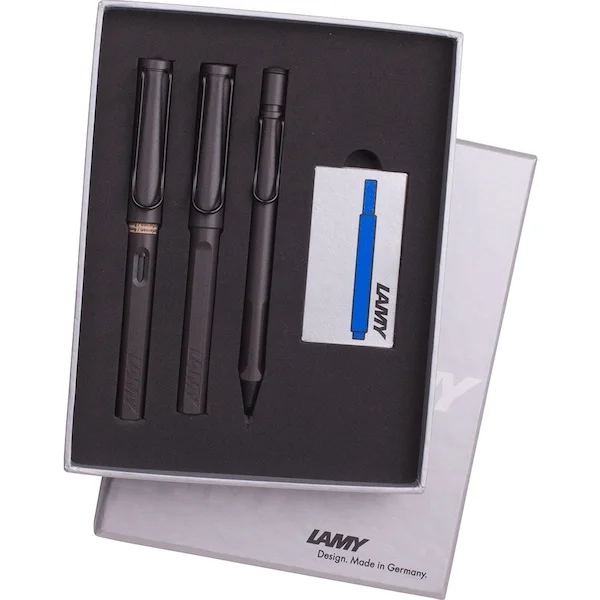 LAMY DOLMA+ROLLER+TÜKENMEZ KALEM SET SAFARI MAT SİYAH TB3-17DRV