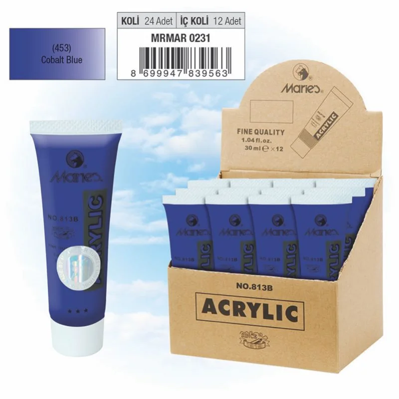 MARIES AKRİLİK BOYA SETİ 30 ML 813B-453 12 Lİ