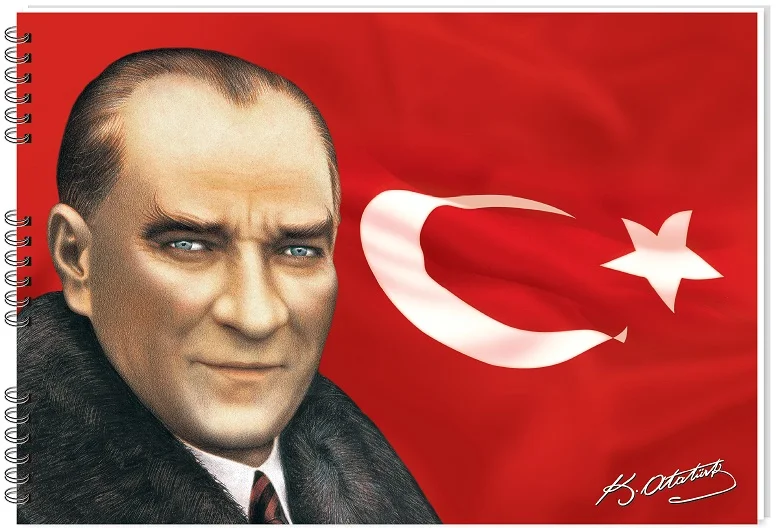 KESKİN RESİM DEFTERİ ATATÜRK 25x35 SPİRALLİ KARTON KAPAK 15 YP 308005-99
