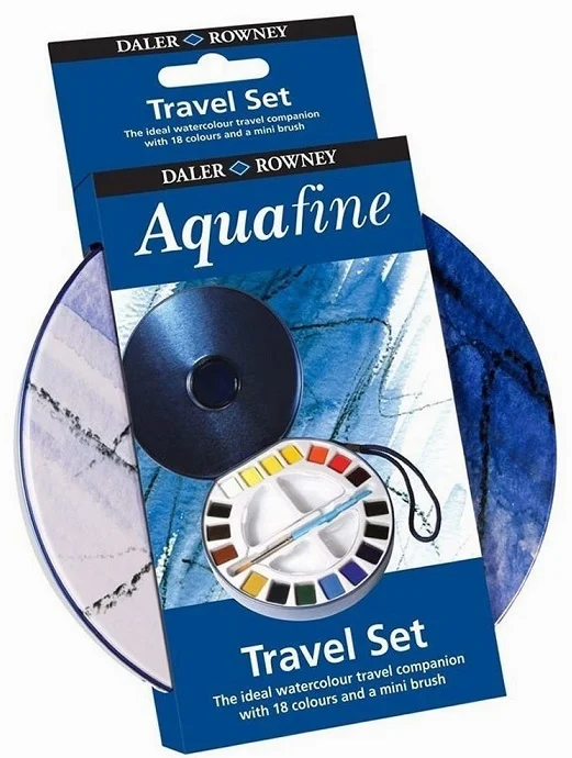 DALER ROWNEY SULU BOYA AQUAFINE SET SEYAHAT SETİ 18 Lİ YARIM BOY METAL KUTU 131900030