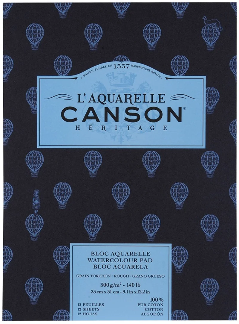 CANSON SULU BOYA BLOĞU HERITAGE AQUARRELE GT 23x31 300 GR 12 SF 100720020