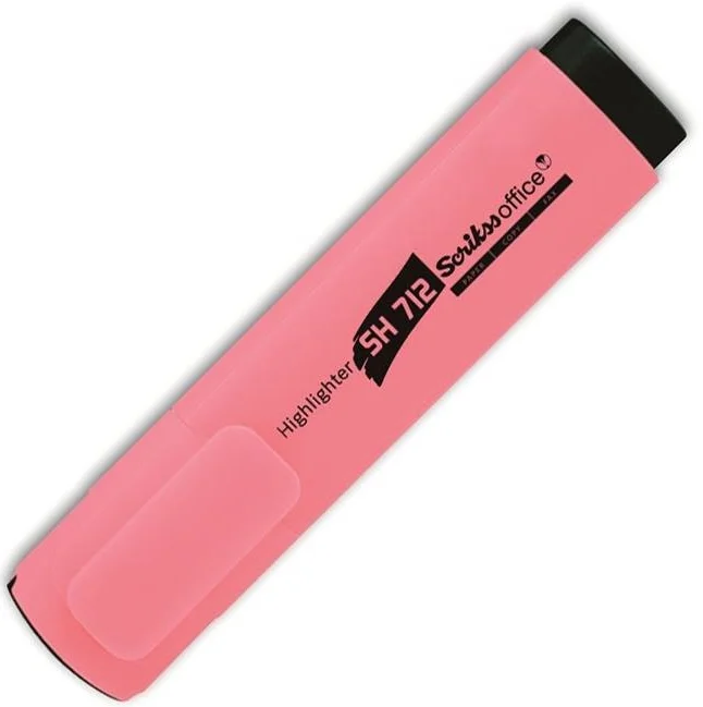 SCRIKSS OFFICE FOSFORLU KALEM SH712 PASTEL PEMBE