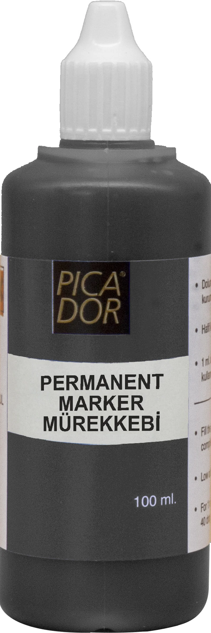 PICADOR PERMANENT MARKER MÜREKKEBİ 100 ML SİYAH KB035