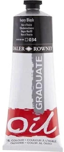 DALER ROWNEY YAĞLI BOYA GRADUATE GRAD SERİSİ 200 ML IVORY BLACK 117200034