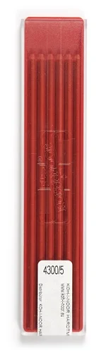 KOHINOOR COLOURED LEADS 2.0-120 RED 4300-005004PK