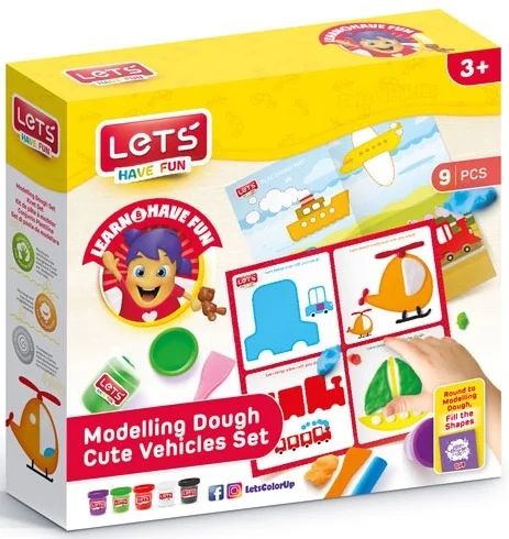 LETS OYUN HAMURU SET SEVİMLİ ARAÇLAR MATI SETİ L9008