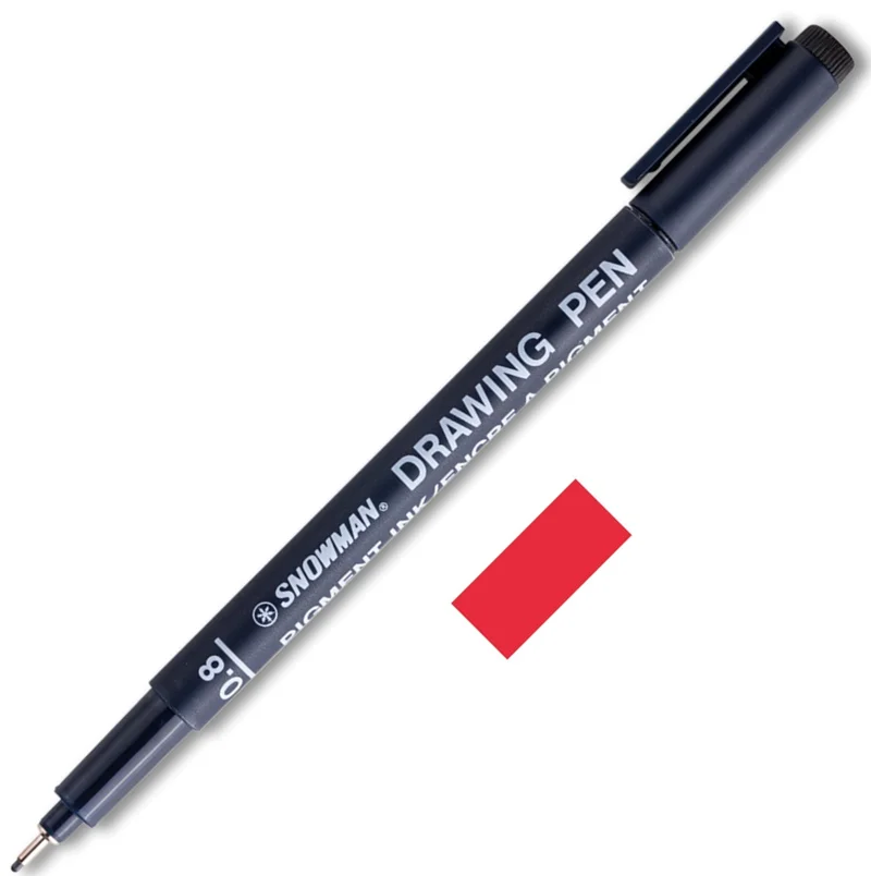 SNOWMAN ÇİZİM KALEMİ DRAWING 0.8 KIRMIZI 700D