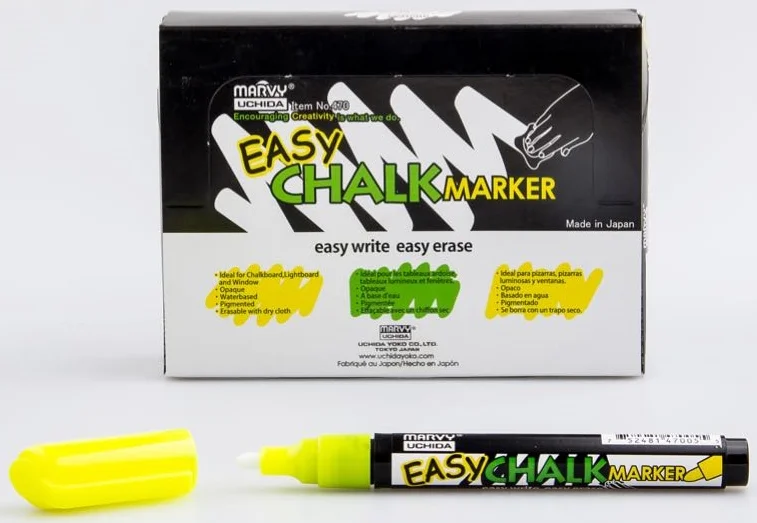 MARVY TEBEŞİR MARKÖR 470 FOSFORLU YELLOW