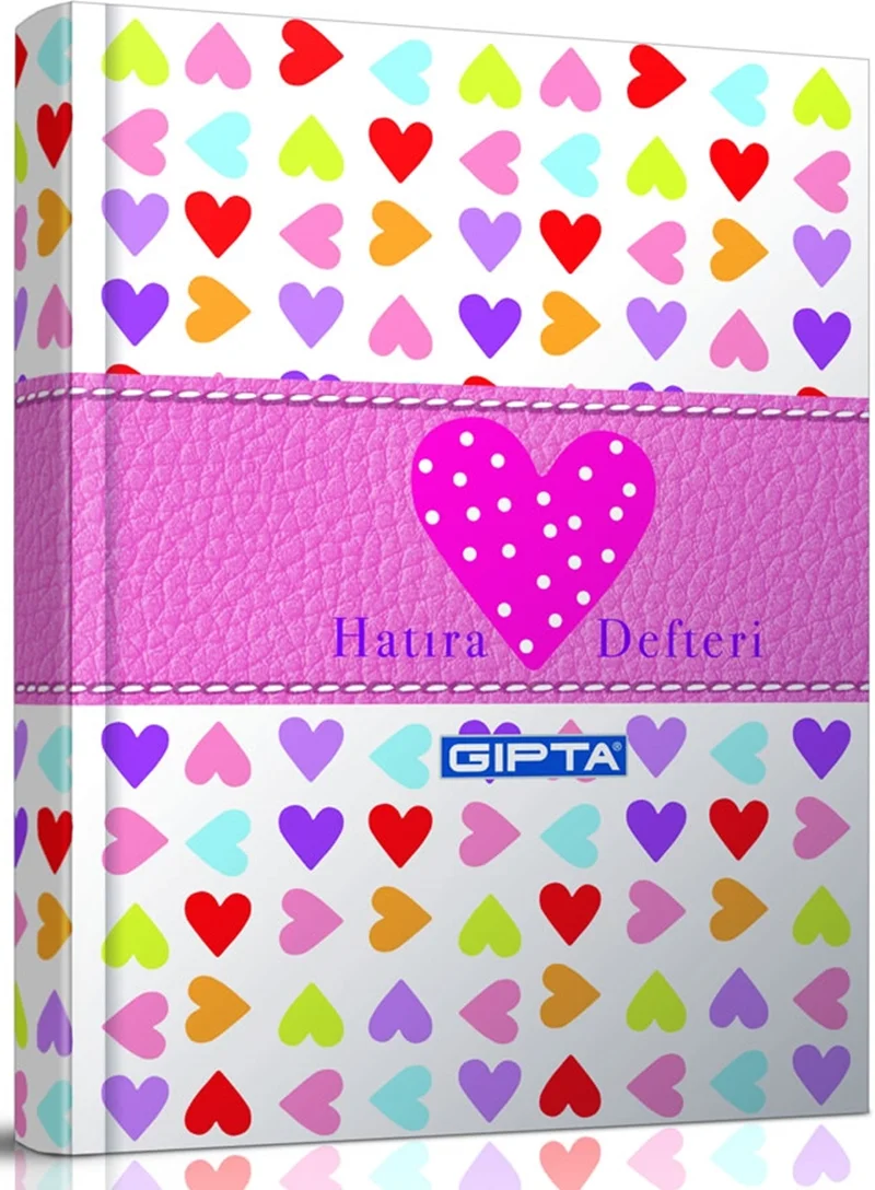 GIPTA HATIRA DEFTERİ 14x20 İPLİK DİKİŞLİ SERT KAPAK 120 YP. ÇİZGİLİ 2545