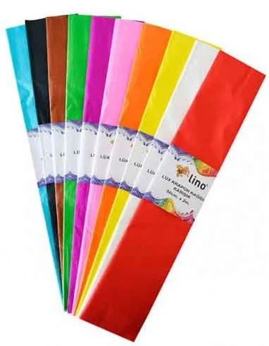 LİNO KREPON KAĞIDI 50x200 LÜX 10 RENK PA-014