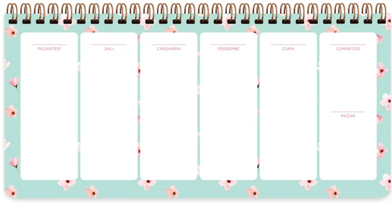 KESKİN PLANNER 13x27 SPİRALLİ - SU YEŞİLİ 830126-99