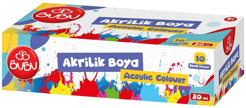 BU-BU AKRİLİK BOYA 10 RENK 20ML. BUBU-AKR002