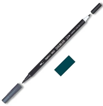 MARVY FIRÇA KALEM BRUSH PEN ÇİFT UÇLU 1800-025 BOTTLE GREEN