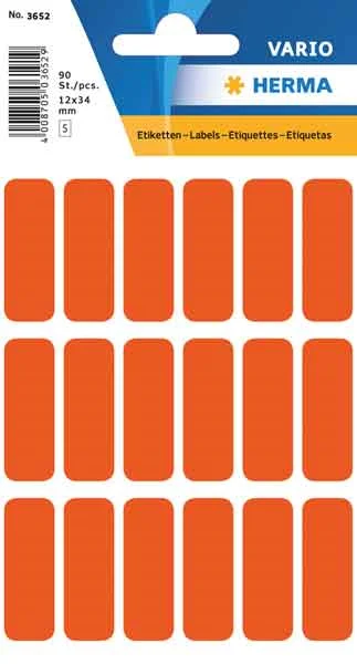 HERMA ETİKET VARIO 12x34 MM KIRMIZI 3652