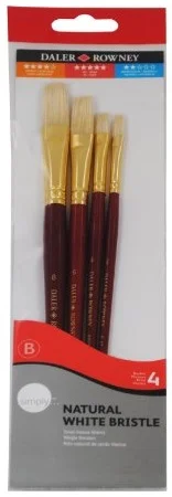DALER ROWNEY FIRÇA SIMPLY SERİSİ BRISTEL KISA SAP 4 LÜ NO:1 216940400