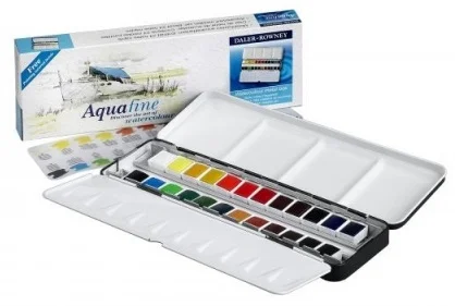 DALER ROWNEY SULU BOYA AQUAFINE SET 24 LÜ METAL KUTU 31900444