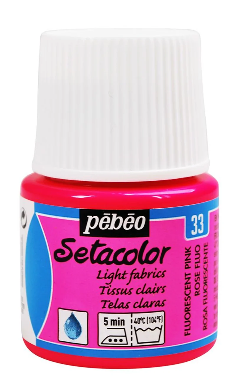 PEBEO KUMAŞ BOYASI SETACOLOR TRANSPARENT 45 ML 329*33 FOSFORLU ROSE