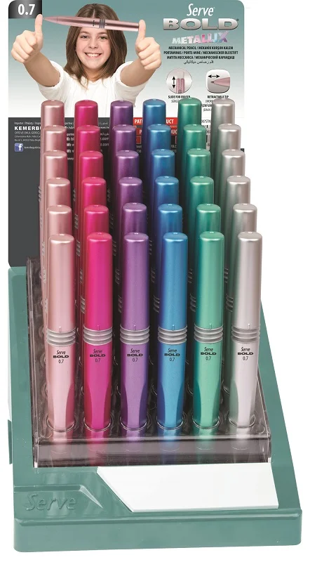 SERVE VERSATİL KALEM BOLD 0.7 STAND 36 LI METALİK SV-BD07STND36MT