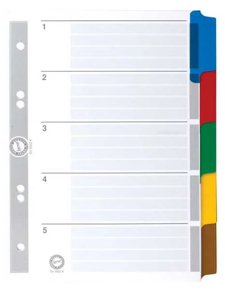 SERVE SEPARATÖR KLASİK A5 5 RENKLİ SV-5522/K