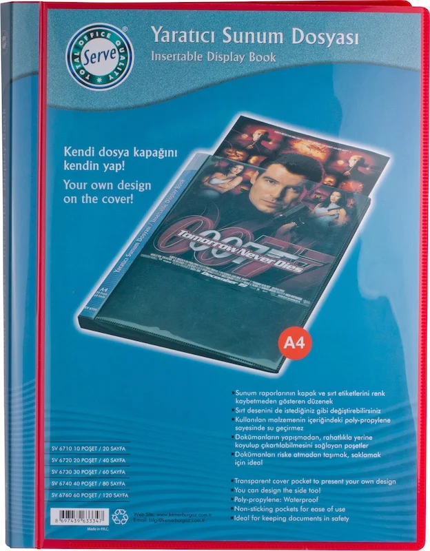 SERVE SUNUM DOSYASI 30 LU KIRMIZI SV-6730-KRM