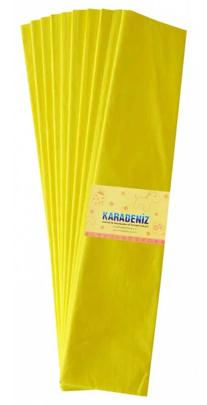 LİNO KREPON KAĞIDI 50x200 LÜX SARI 10 LU PA-014-SR