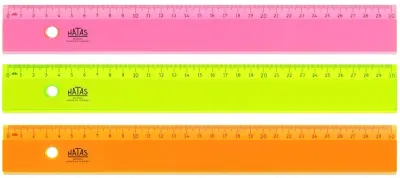 HATAS CETVEL PLASTİK NEON ŞEFFAF 30 CM 00148