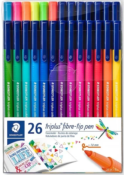 STAEDTLER KEÇELİ KALEM TRIPLUS COLOR 1.0 SET KARIŞIK RENK 26 LI 323 TB26