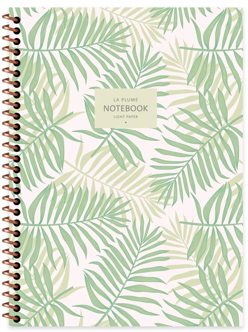 KESKİN DEFTER LA PLUME LEAVES 16,5x22,5 SPİRALLİ KARTON KAPAK 80 YP. KARELİ 385242