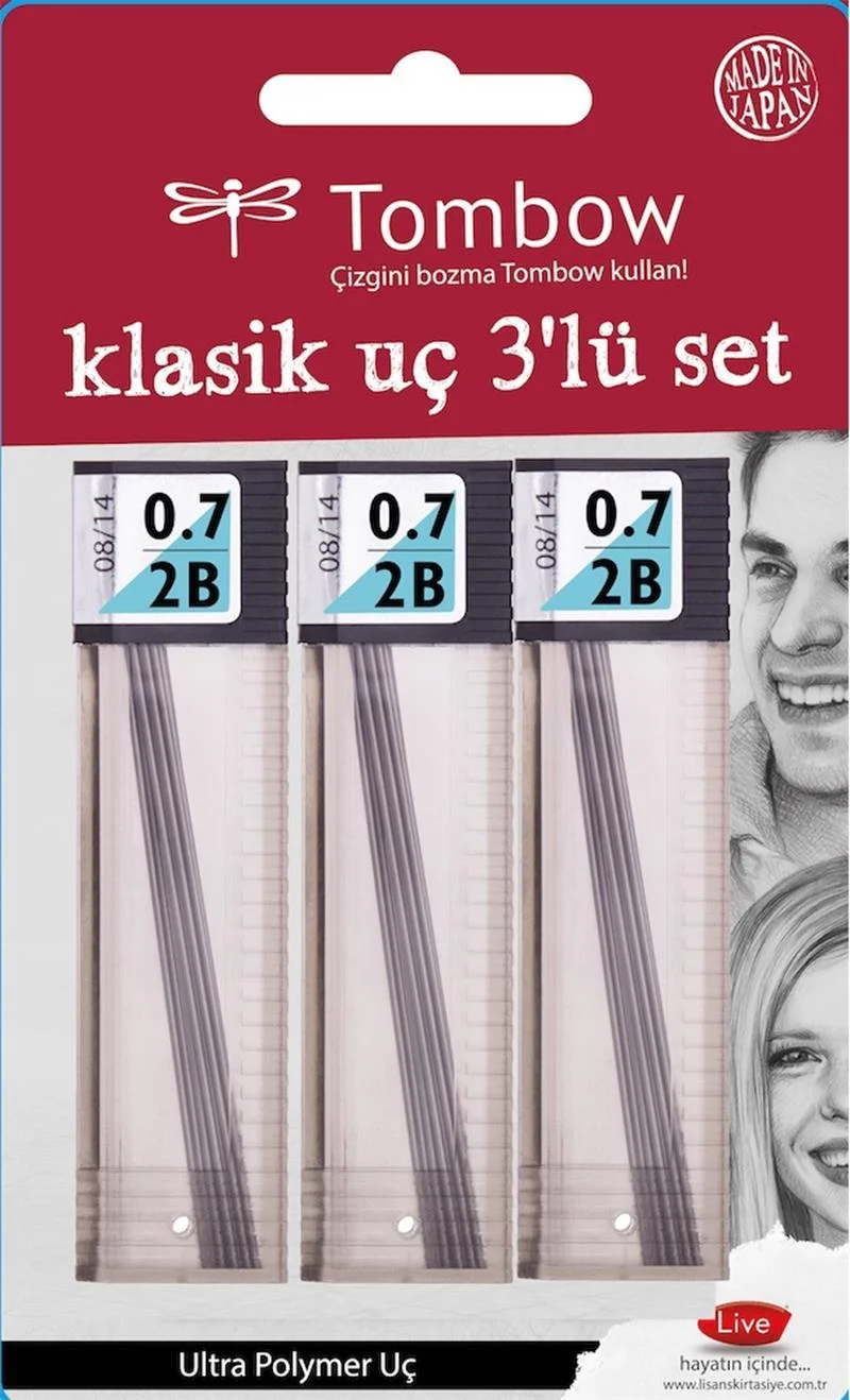 TOMBOW MİN RG KLASİK 0.7 2B 3 LÜ BLS. T-R7-RG.B3 2B
