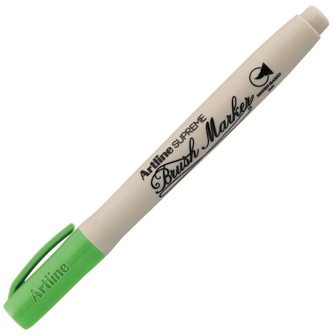 ARTLINE KEÇELİ KALEM SUPREME BRUSH MARKER FIRÇA UÇLU FISTIK YEŞİLİ A-EPF-F Y.GREEN