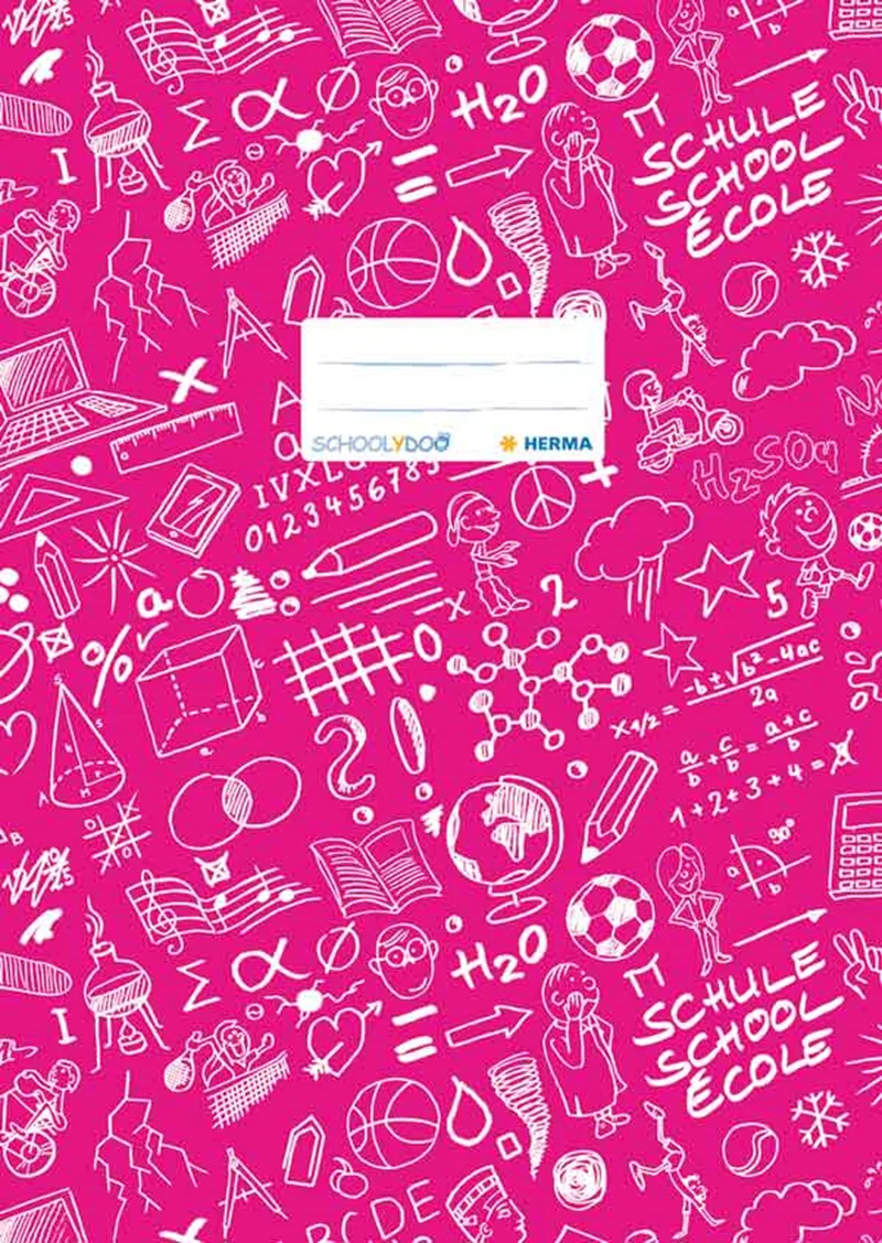 HERMA DEFTER KABI A4 SCHOOLYDOO PEMBE 19409