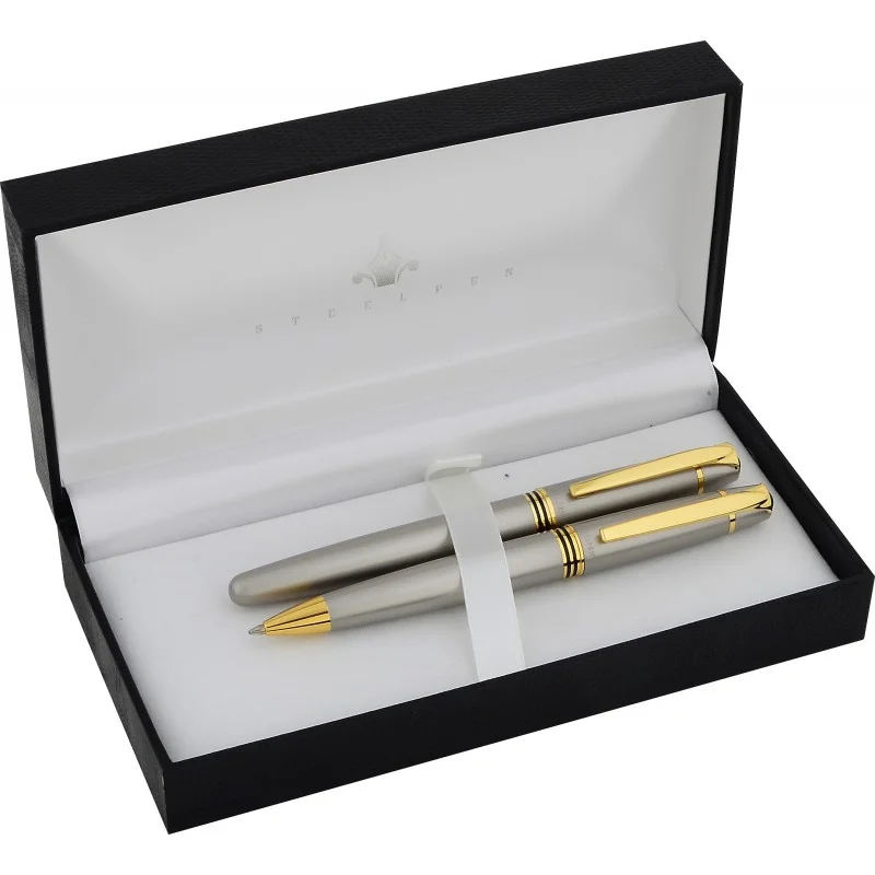STEELPEN DOLMA KALEM+TÜKENMEZ KALEM SET PLANET SERİSİ BEJ 0027