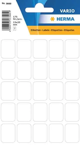 HERMA ETİKET VARIO 15x20 MM BEYAZ 3660