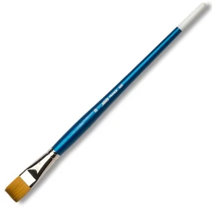 PEBEO AKRİLİK BOYA FIRÇASI 555 SERİSİ GOLDEN SENTETİK DÜZ KESİK MAVİ UZUN SAP NO:22 555/22