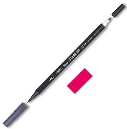 MARVY FIRÇA KALEM BRUSH PEN ÇİFT UÇLU 1800-019 CARMINE