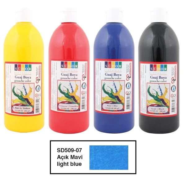 SÜDOR GUAJ BOYA 500 ML AÇIK MAVİ SD509-07