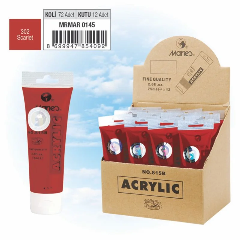 MARIES AKRİLİK BOYA 75 ML 815-302 SCARLET